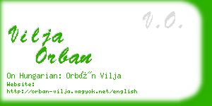 vilja orban business card